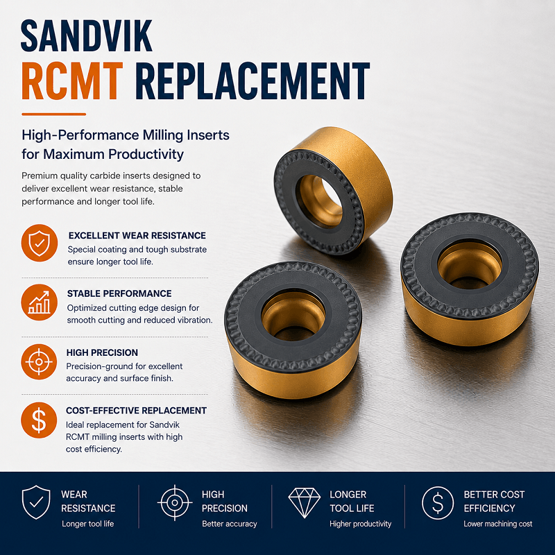 Sandvik RCMT Replacement: Compatible Round Carbide Inserts for CNC Milling